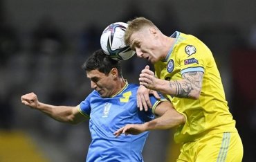 Украина упустила победу над Казахстаном в матче отбора на ЧМ-2022