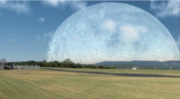 Как бы выглядела Луна если бы она была на расстоянии 400км от земли