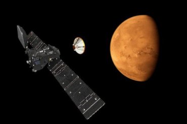 Посадочный модуль космической миссии ExoMars начал снижение к Марсу