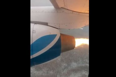 Пассажиры российского самолета сняли, как он горит во время полета