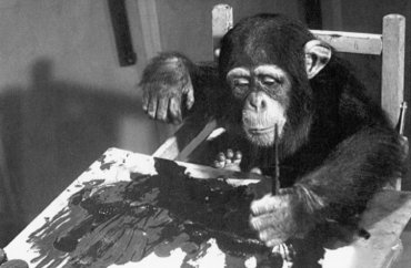 В Лондоне продадут картины, написанные шимпанзе