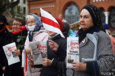 На митинг против Лукашенко вышли пенсионеры