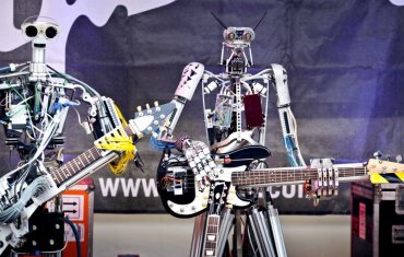 Compressorhead самая необычная группа в мире, все её участники — роботы ВИДЕО