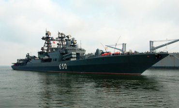 На территорию Латвии вторгся российский военный корабль, сопровождающий подводные лодки