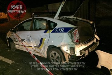 В Киеве пьяный сын депутата Рады врезался в авто патрульной полиции