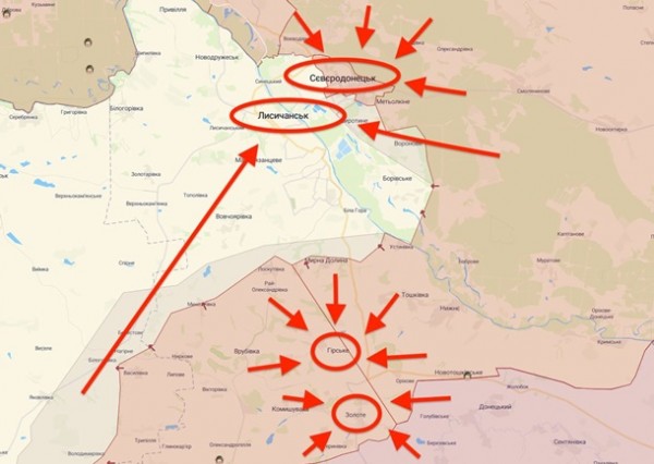 Военная ситуация в Луганской области
