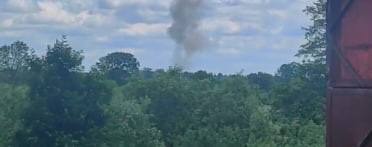 Момент прилета или падения ракеты в Тернопольской области