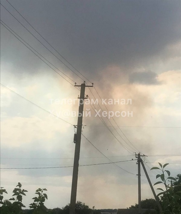 Столб дыма в районе Киселевки