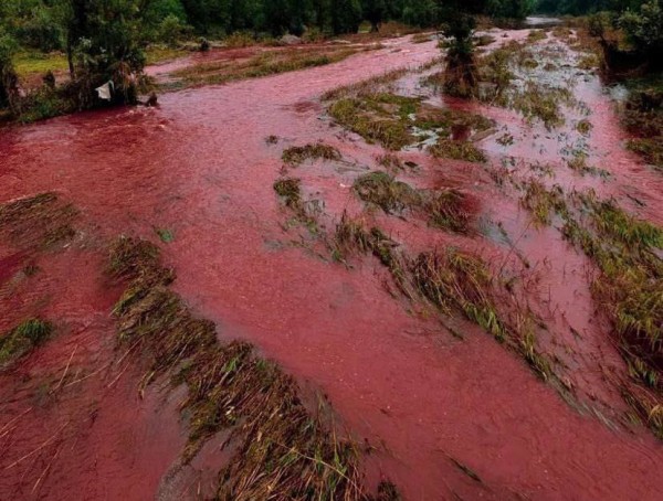 Річка почервоніла через червону глину