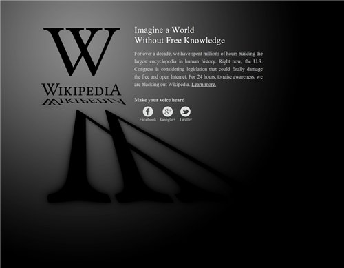 Википедия закрылась