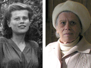 Евгения Шульгина в 1945 году (фото слева) и в наши дни.