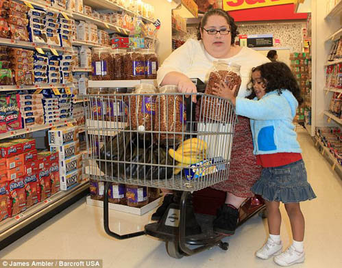Каждую неделю Донна тратит на еду 750 долларов. Фото Daily Mail