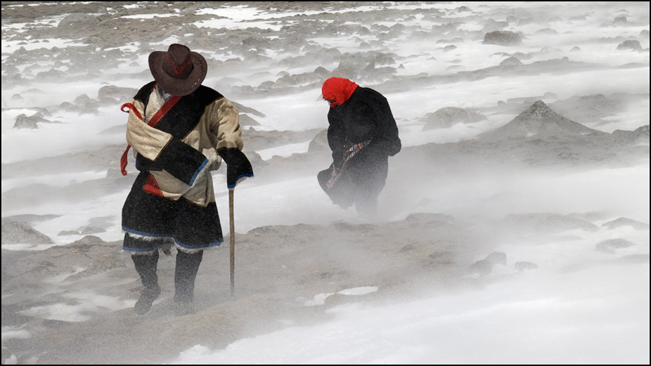 Тибетские паломники. Фотография Дмитрия Шатрова