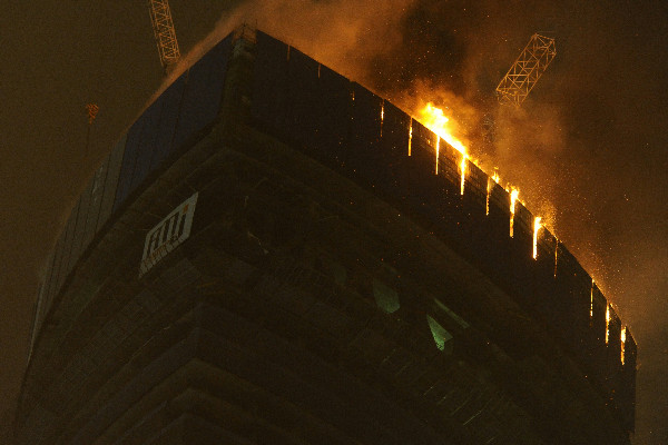 Пожар башни в Москве