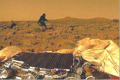 А вот йети уже на Марсе: коллаж, а выглядит правдоподобно
