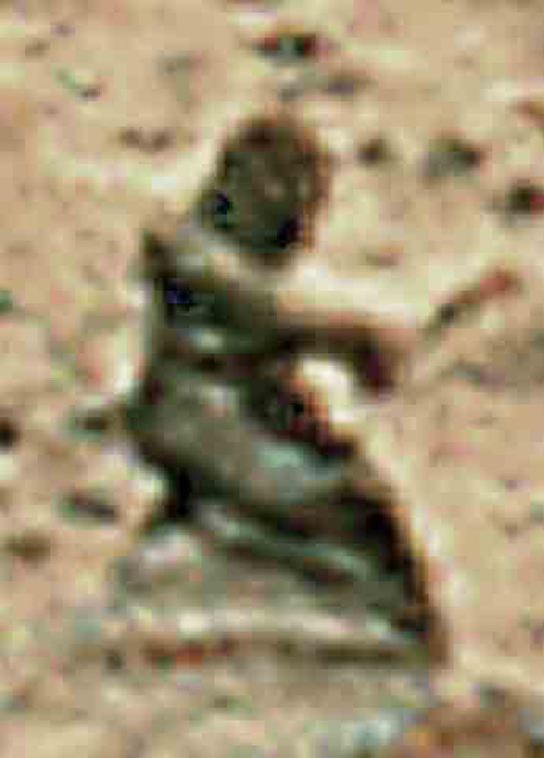 Сильно увеличенное фото марсианки: некоторые полагают, что она и земная йети чем-то похожи. Как минимум, цветом