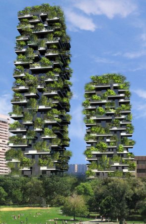Две жилых башни Vertical Forest