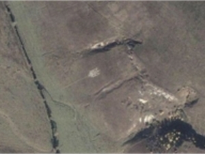 Воин УПА выложил громадный трезубец, который видно из космоса. Фото с сайта maps.google.com.